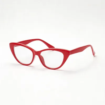 red cat eye glasses